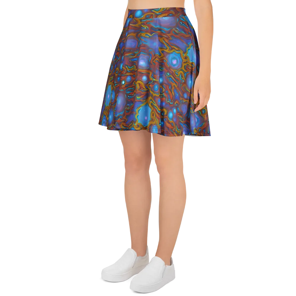Sapphire Current on Skater Skirt — Left