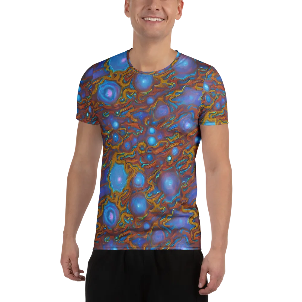 Sapphire Current on Men's Athletic T-Shirt — Front