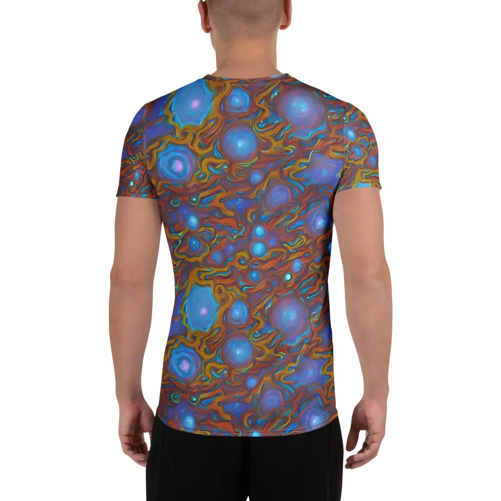 Sapphire Current on Men's Athletic T-Shirt — Back