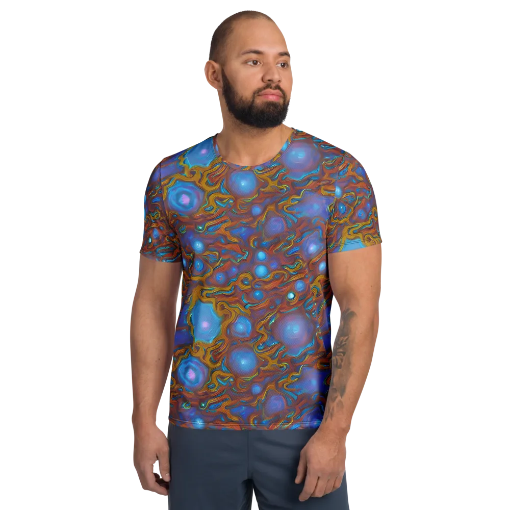 Sapphire Current on Men's Athletic T-Shirt — Front