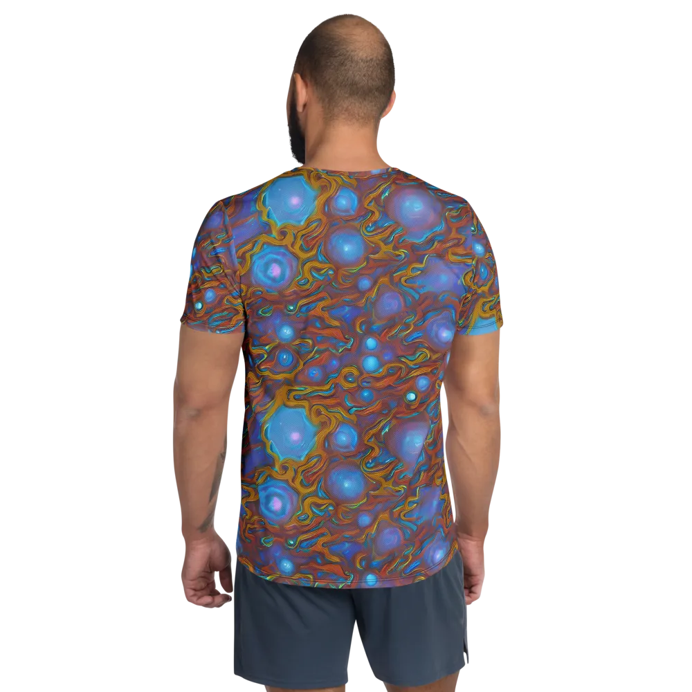 Sapphire Current on Men's Athletic T-Shirt — Back