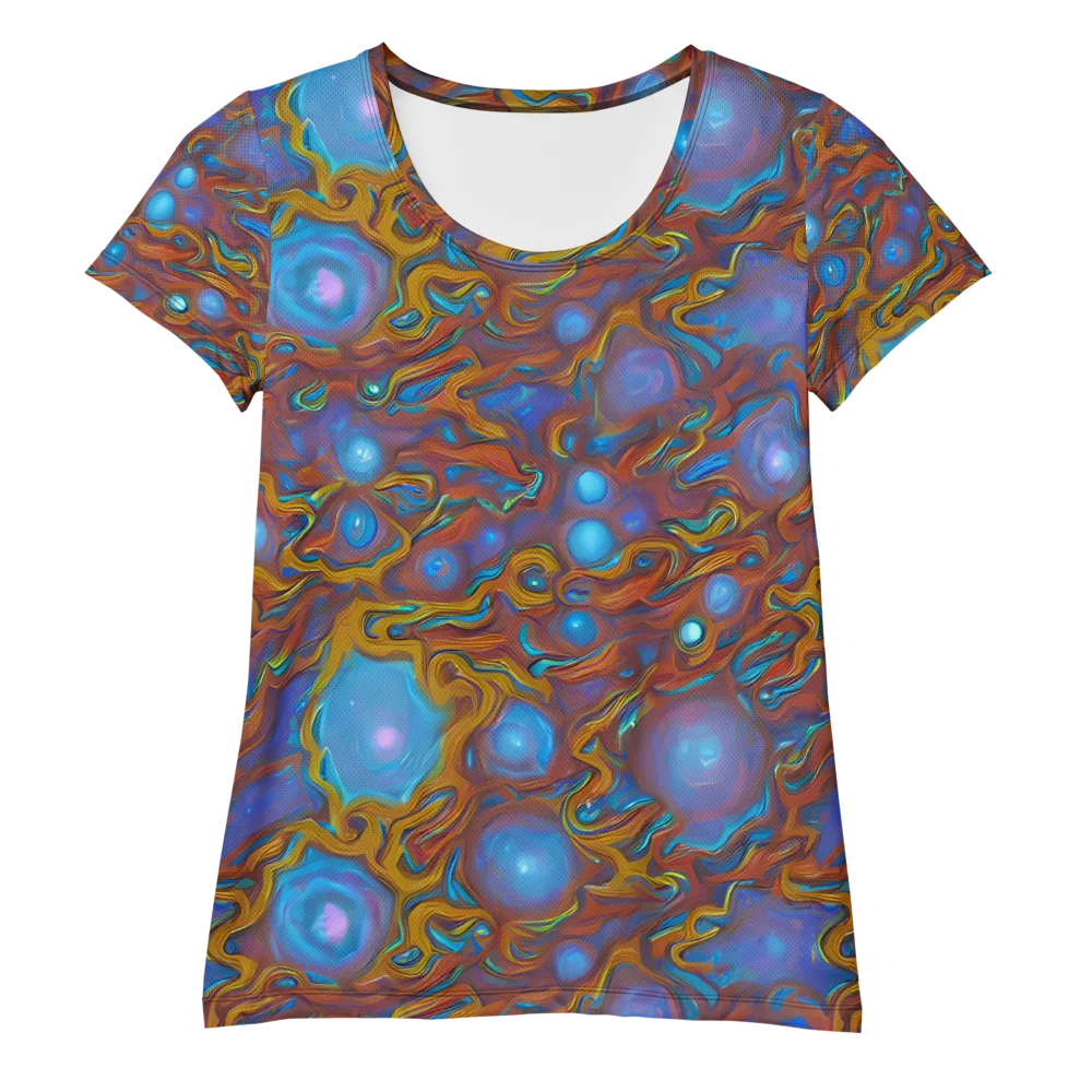 Sapphire Current on Women's Athletic T-Shirt — Front