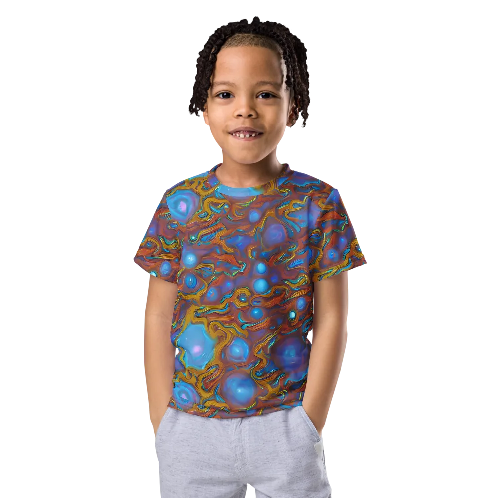 Sapphire Current on Kids Crew Neck T-Shirt — Front