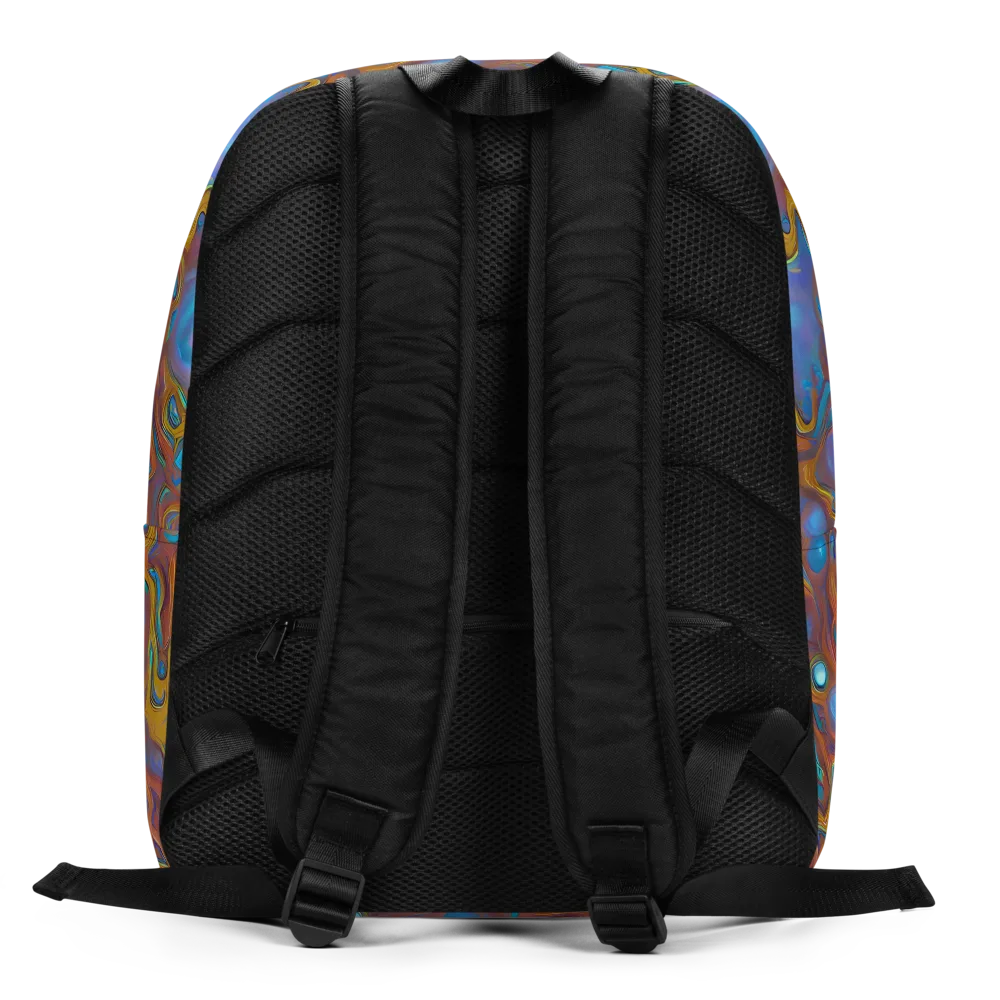 Sapphire Current on Minimalist Backpack — Back