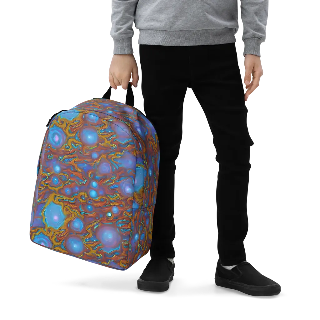 Sapphire Current on Minimalist Backpack — Zoomed-in