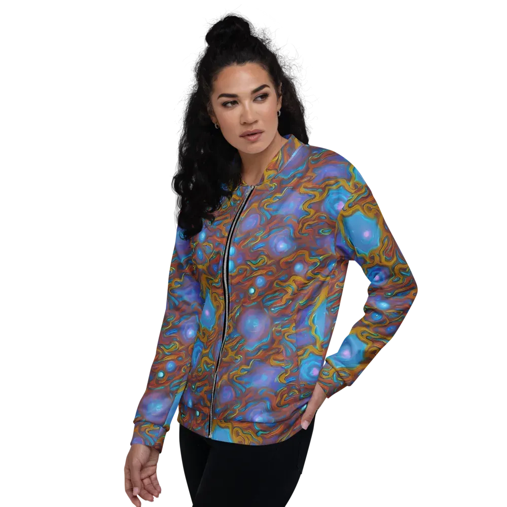 Sapphire Current on Bomber Jacket — Left