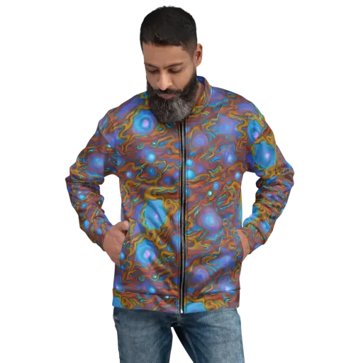 Sapphire Current on a Bomber Jacket