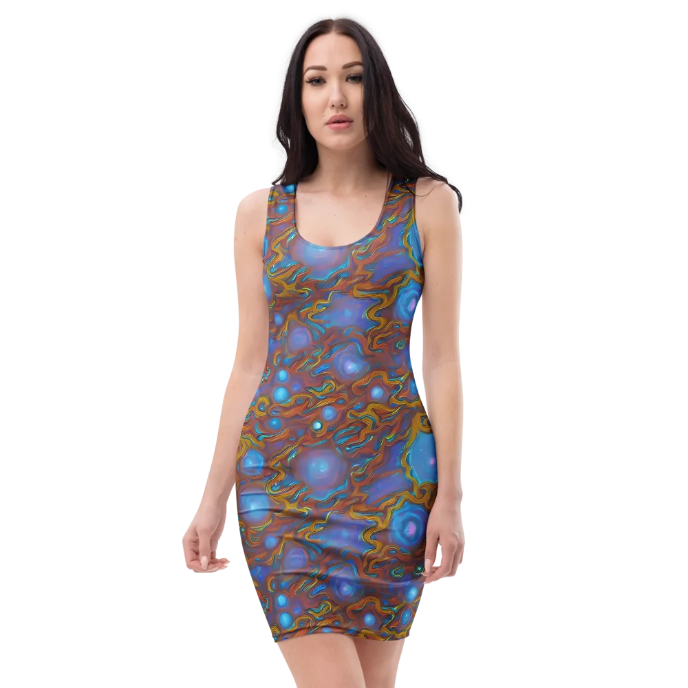 Sapphire Current on Bodycon Dress — Front