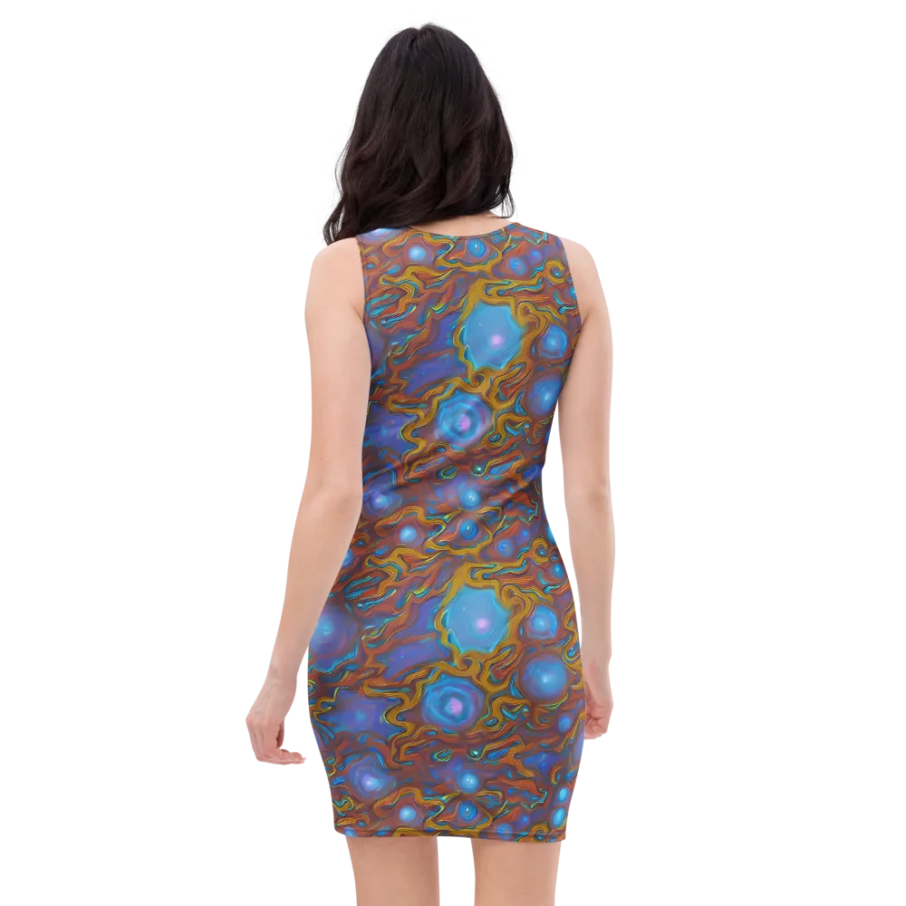 Sapphire Current on Bodycon Dress — Back
