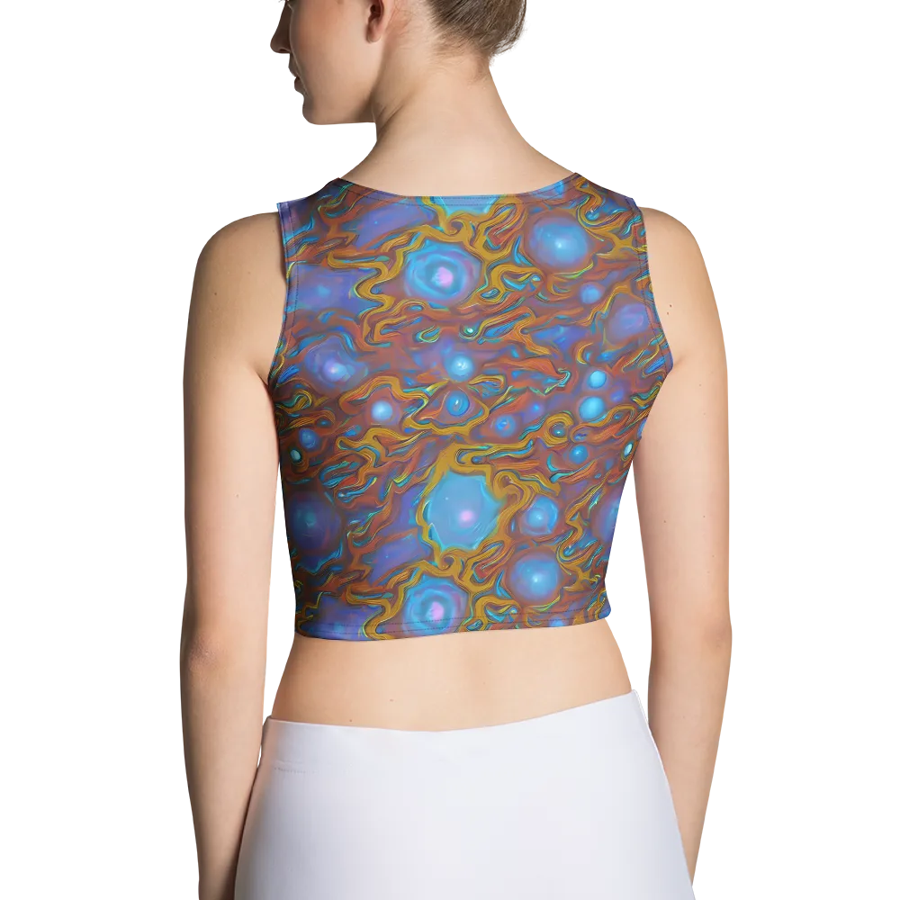 Sapphire Current on Crop Top — Back