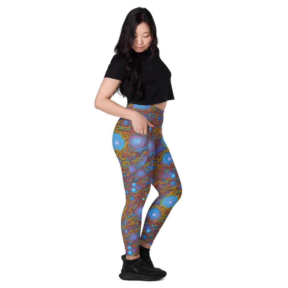 Sapphire Current on Leggings with Pockets — Right