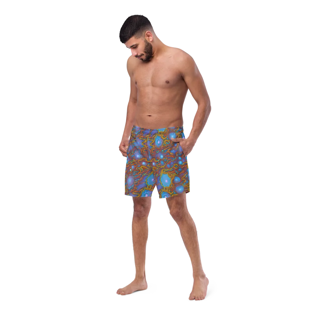 Sapphire Current on Swim Trunks — Left Front