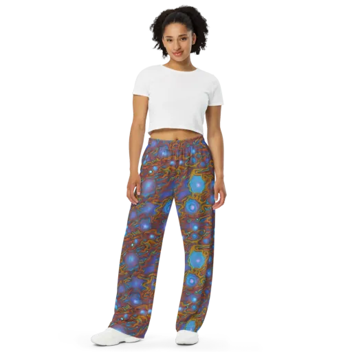 Sapphire Current on a Wide-Leg Pants