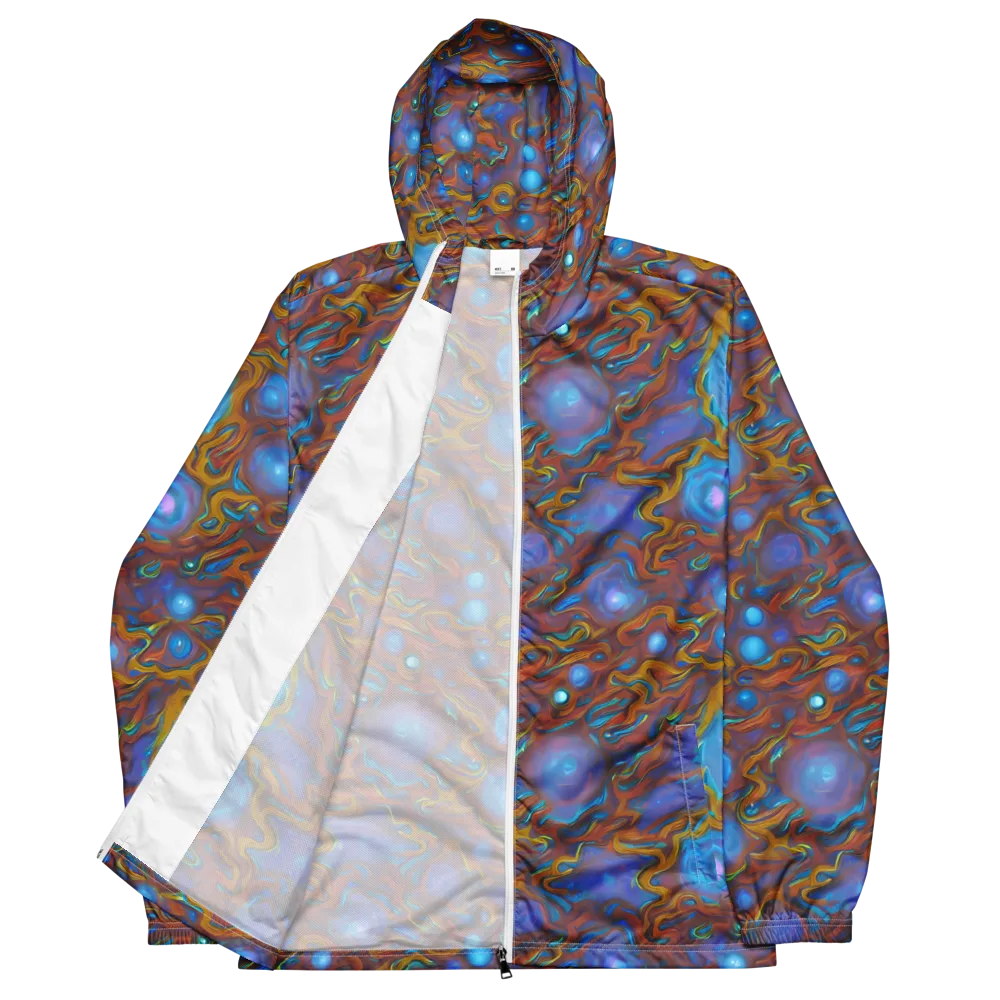 Sapphire Current on Men's Windbreaker — Front