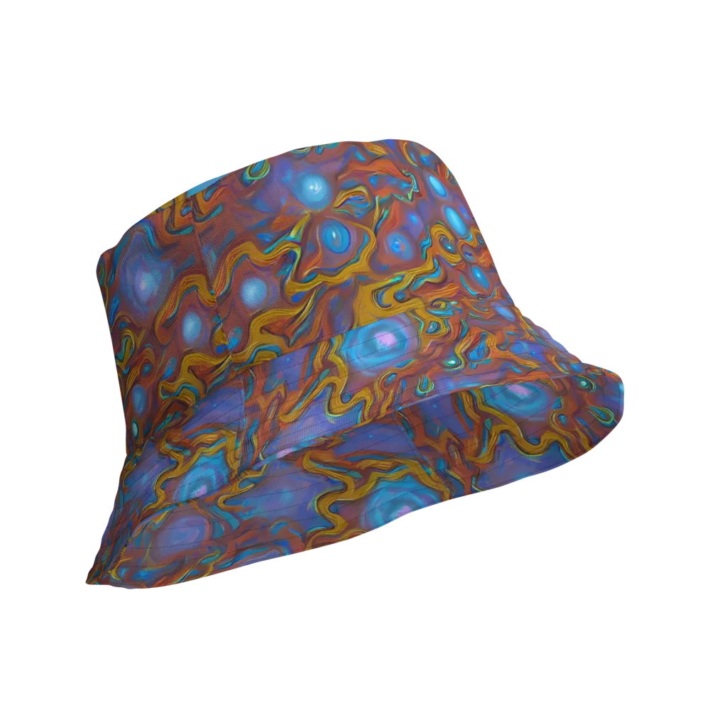 Sapphire Current on Reversible Bucket Hat — Product details Outside