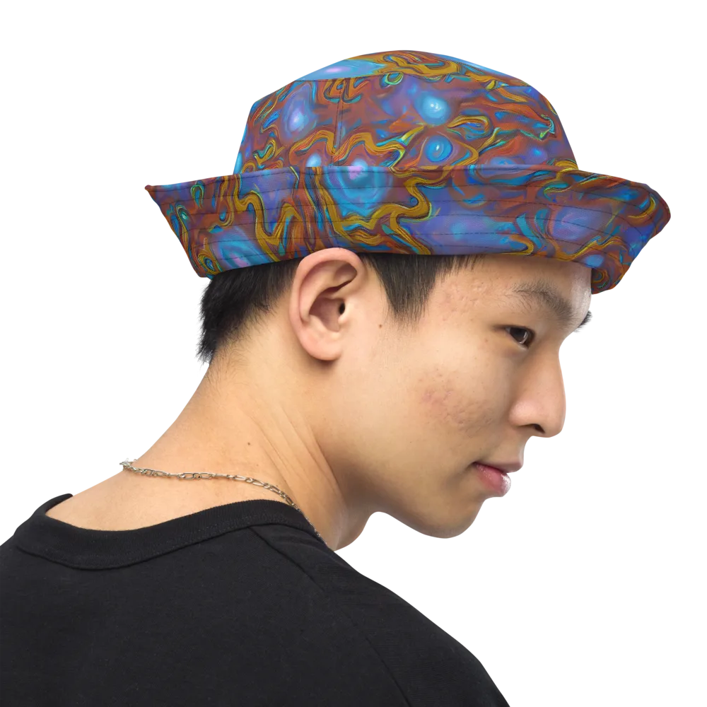 Sapphire Current on Reversible Bucket Hat — Right Outside