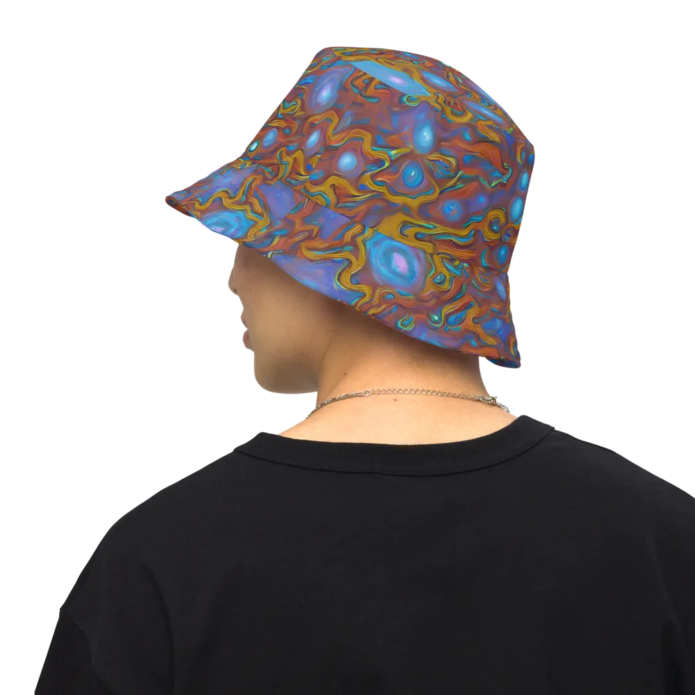 Sapphire Current on Reversible Bucket Hat — Back Inside