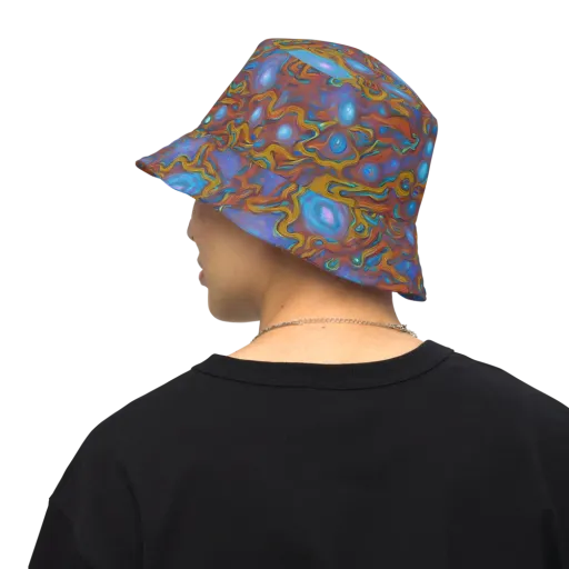 Sapphire Current on a Reversible Bucket Hat