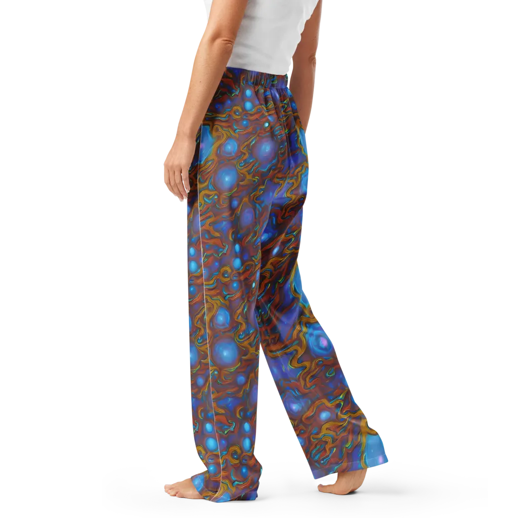 Sapphire Current on Women's Pajama Pants — Left