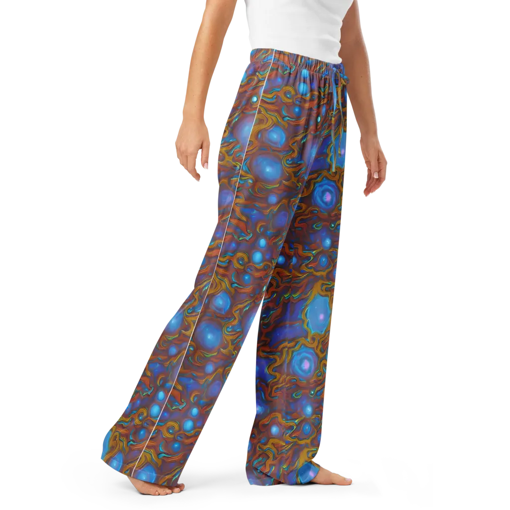 Sapphire Current on Women's Pajama Pants — Right Front