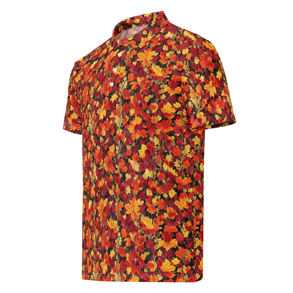 Crimson Harvest on Men's Slim Fit Polo Shirt — Left Front