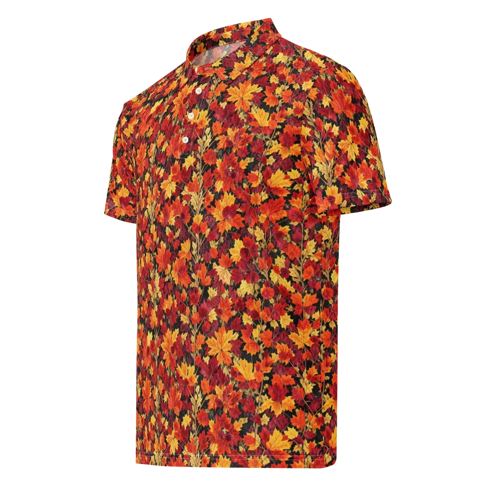 Crimson Harvest on Men's Slim Fit Polo Shirt — Left Front
