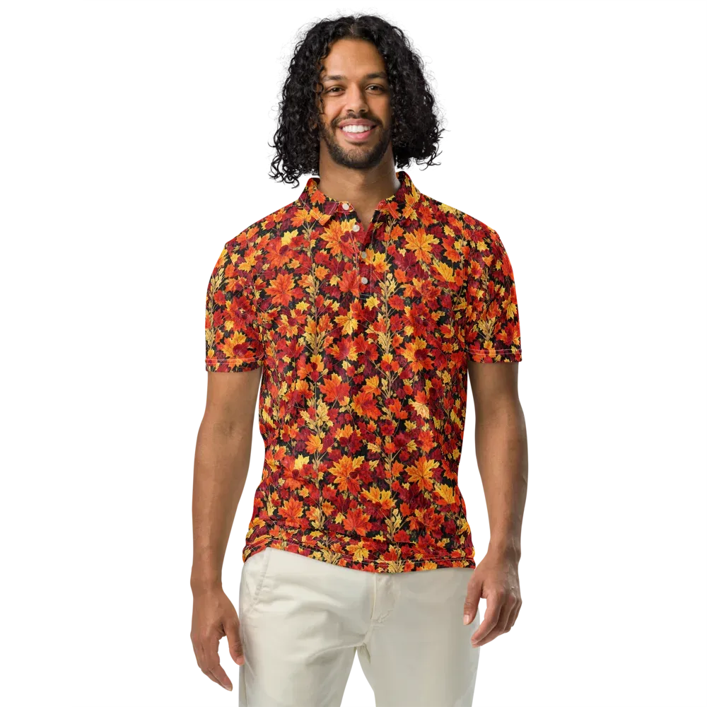 Crimson Harvest on Men's Slim Fit Polo Shirt — Front