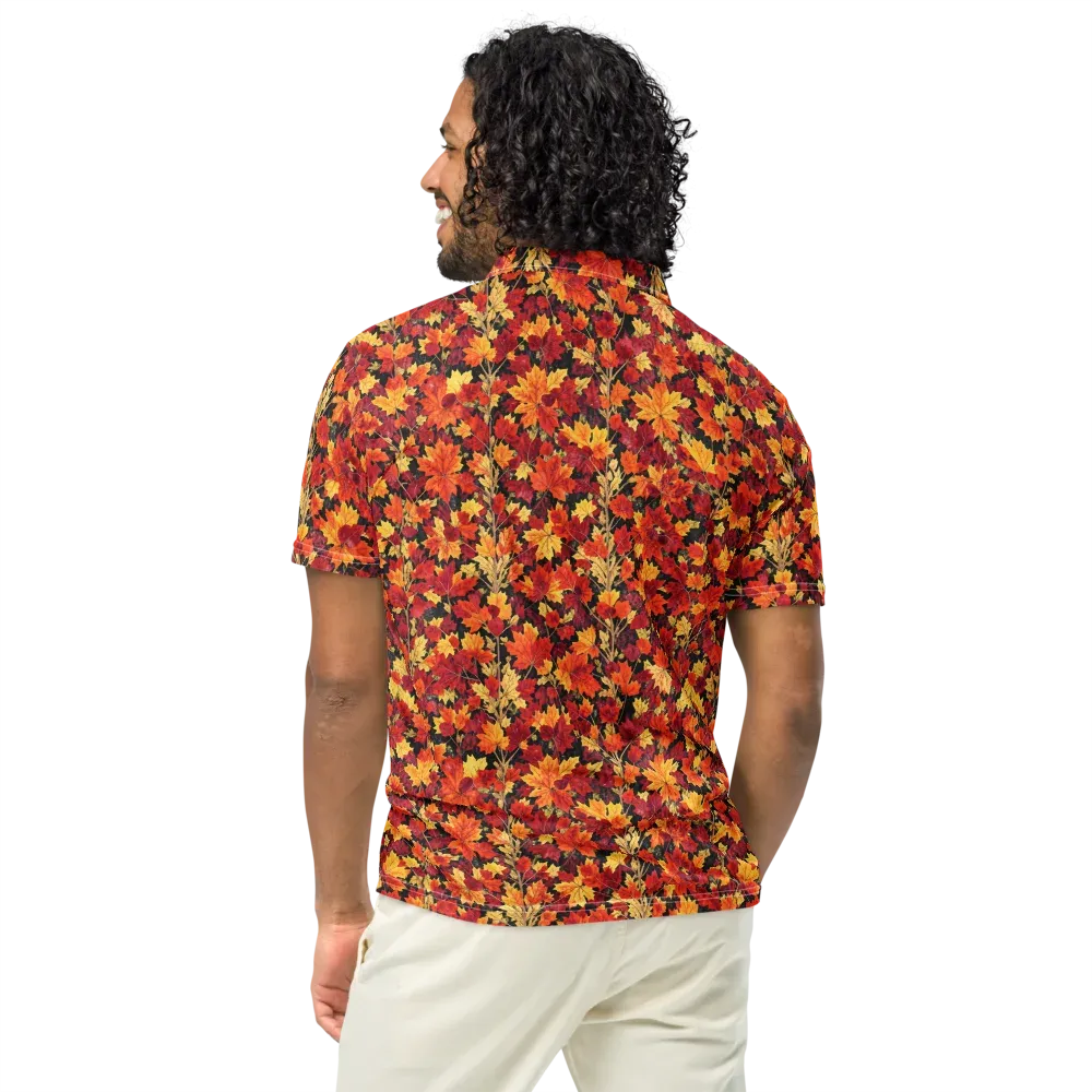 Crimson Harvest on Men's Slim Fit Polo Shirt — Back