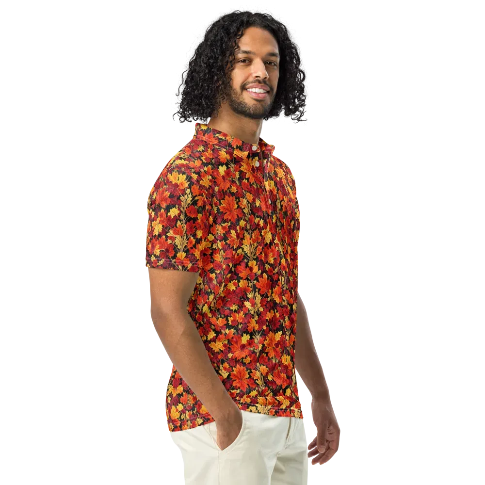 Crimson Harvest on Men's Slim Fit Polo Shirt — Right Front