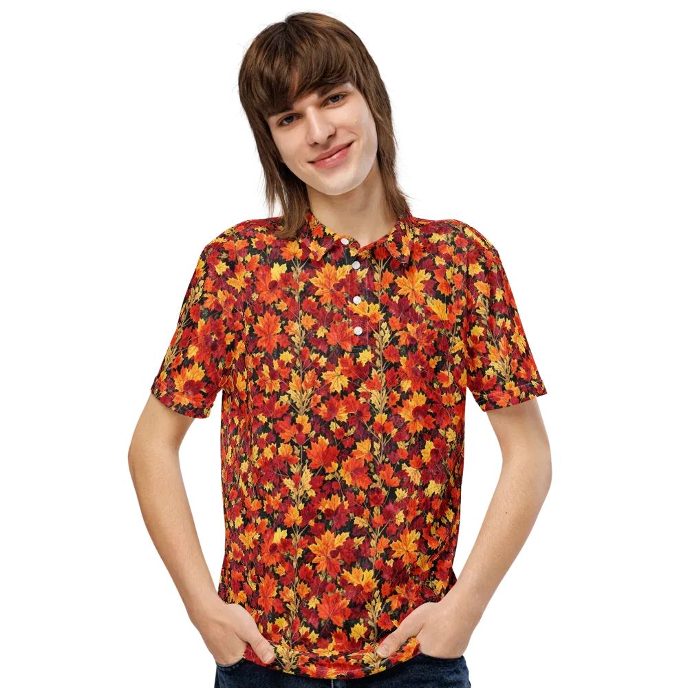 Crimson Harvest on Men's Slim Fit Polo Shirt — Front