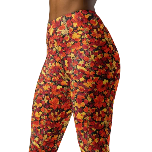Crimson Harvest on a Yoga Leggings