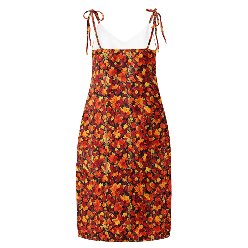 Crimson Harvest on Slip Dress — Back