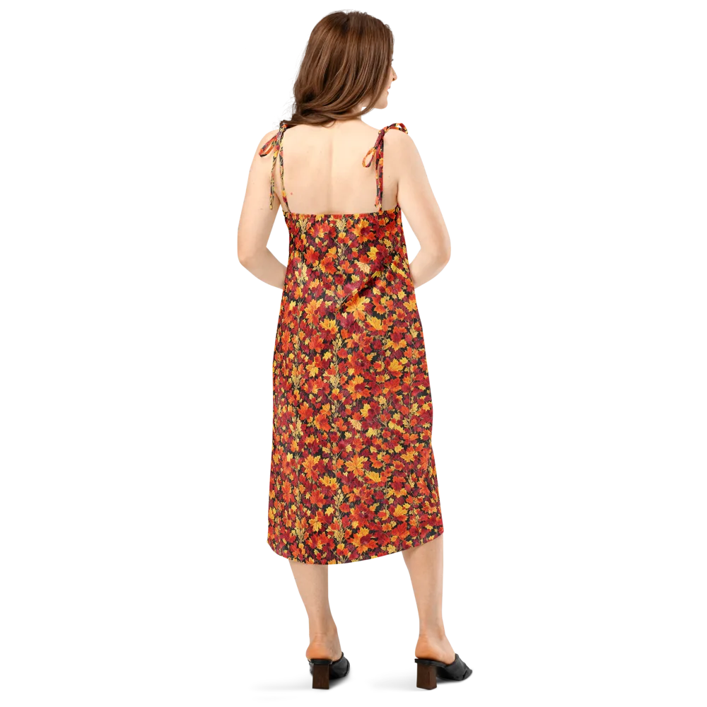 Crimson Harvest on Slip Dress — Back
