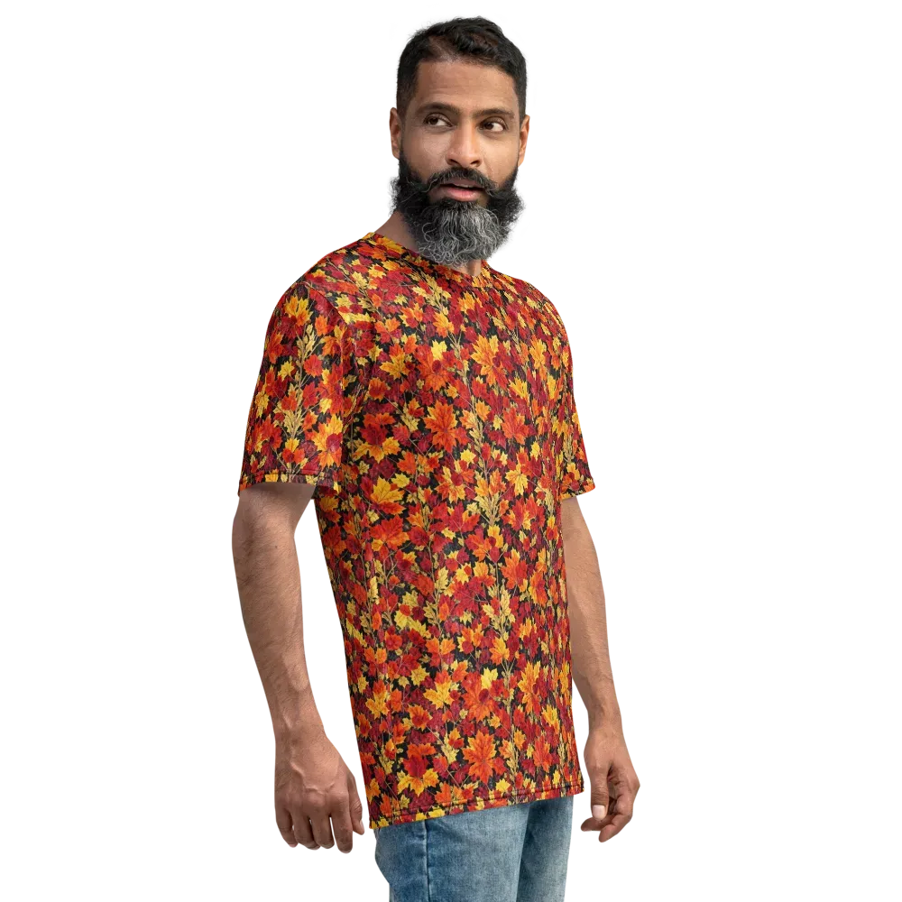 Crimson Harvest on Men's Crew Neck T-Shirt — Right
