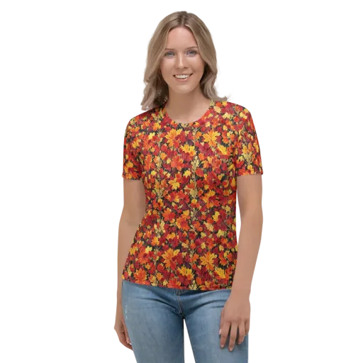 Crimson Harvest on a Women's Crew Neck T-Shirt
