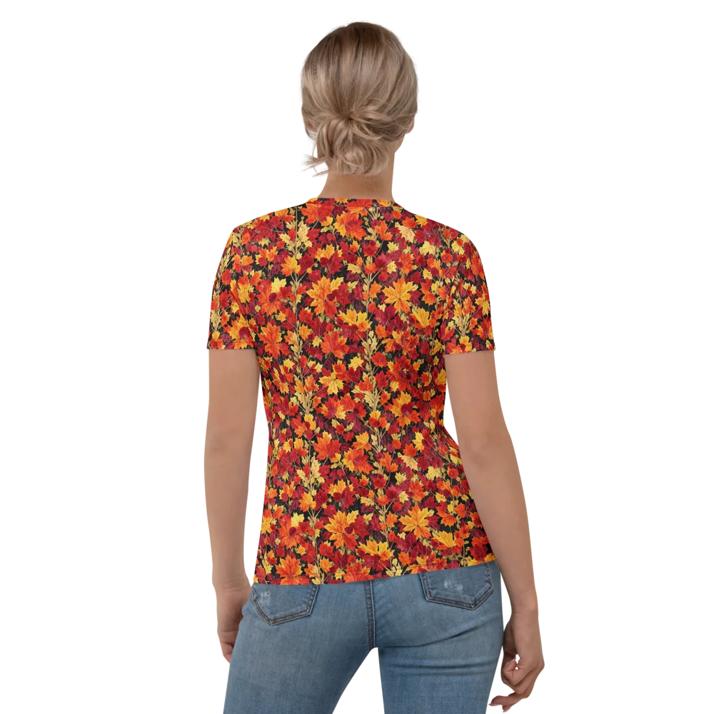 Crimson Harvest on Women's Crew Neck T-Shirt — Back