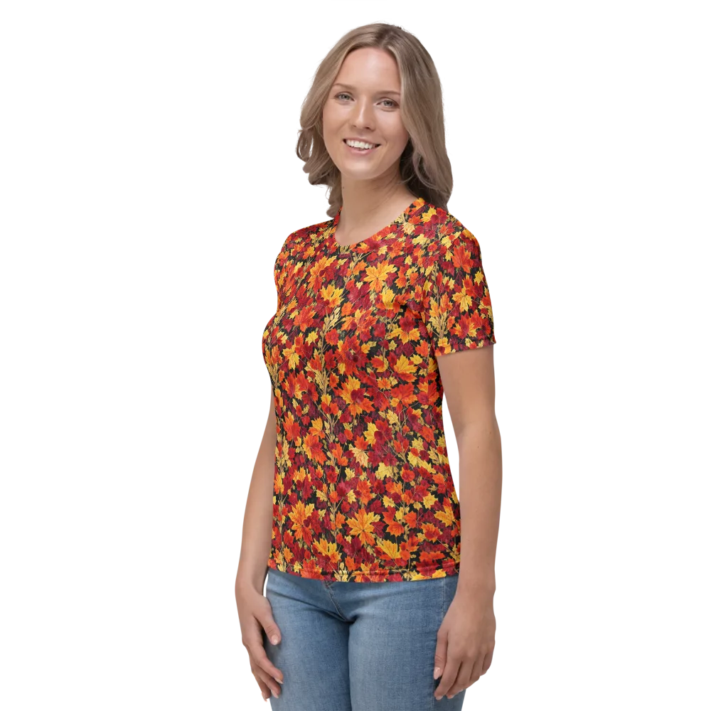 Crimson Harvest on Women's Crew Neck T-Shirt — Left