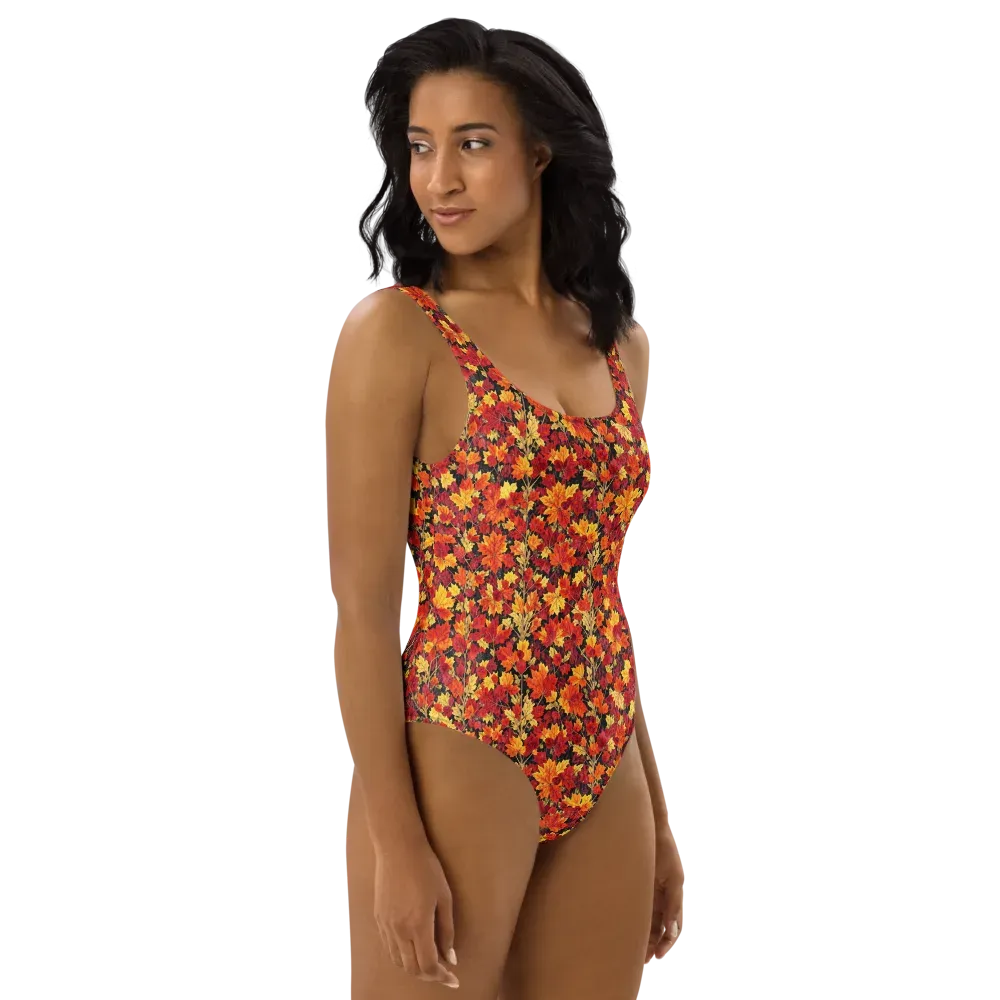 Crimson Harvest on One-Piece Swimsuit — Right