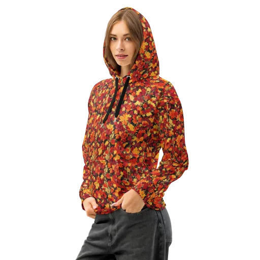 Crimson Harvest on a Cotton Hoodie