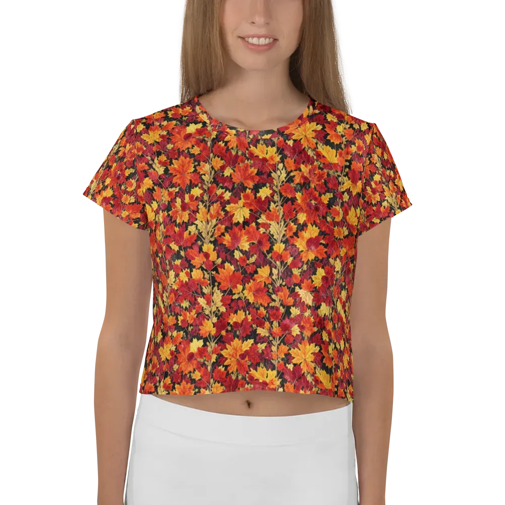 Crimson Harvest on Crop Tee — Front