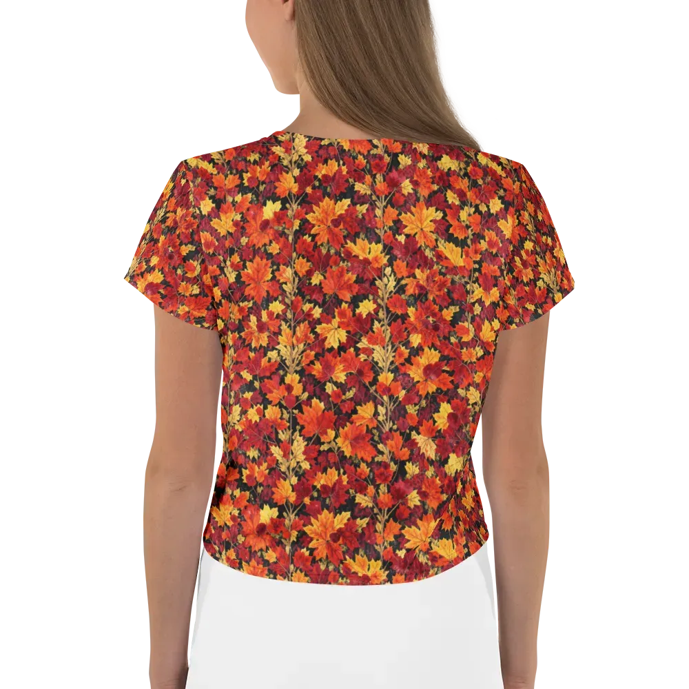 Crimson Harvest on Crop Tee — Back