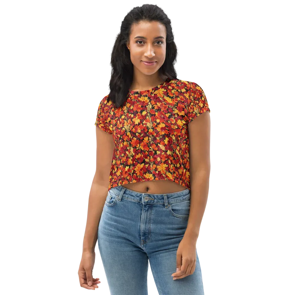 Crimson Harvest on Crop Tee — Front