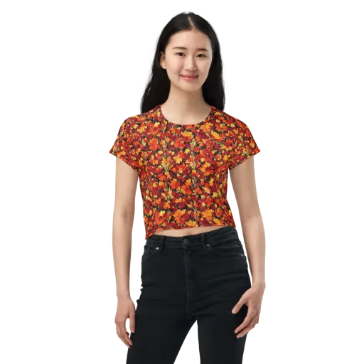 Crimson Harvest on a Crop Tee