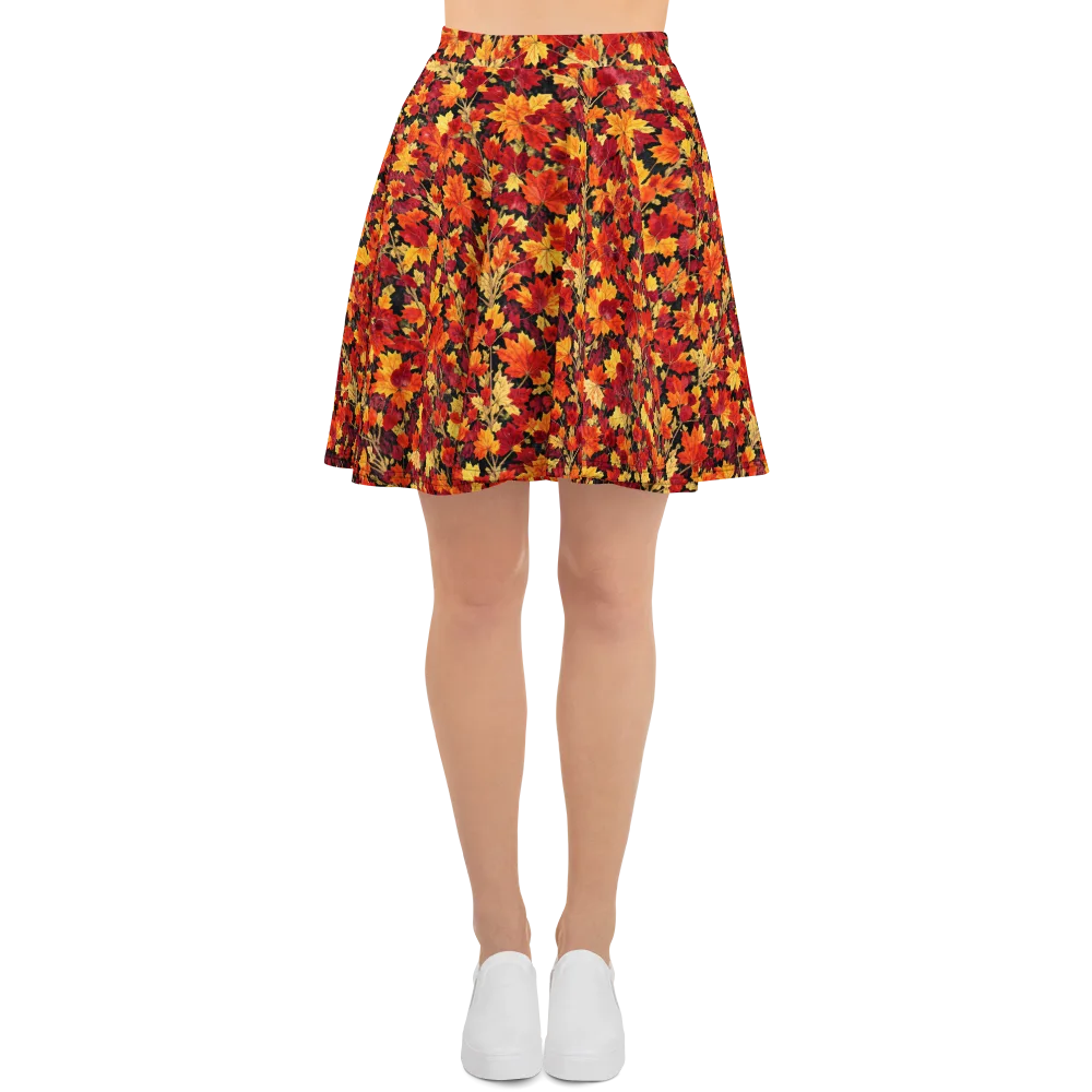 Crimson Harvest on Skater Skirt — Front