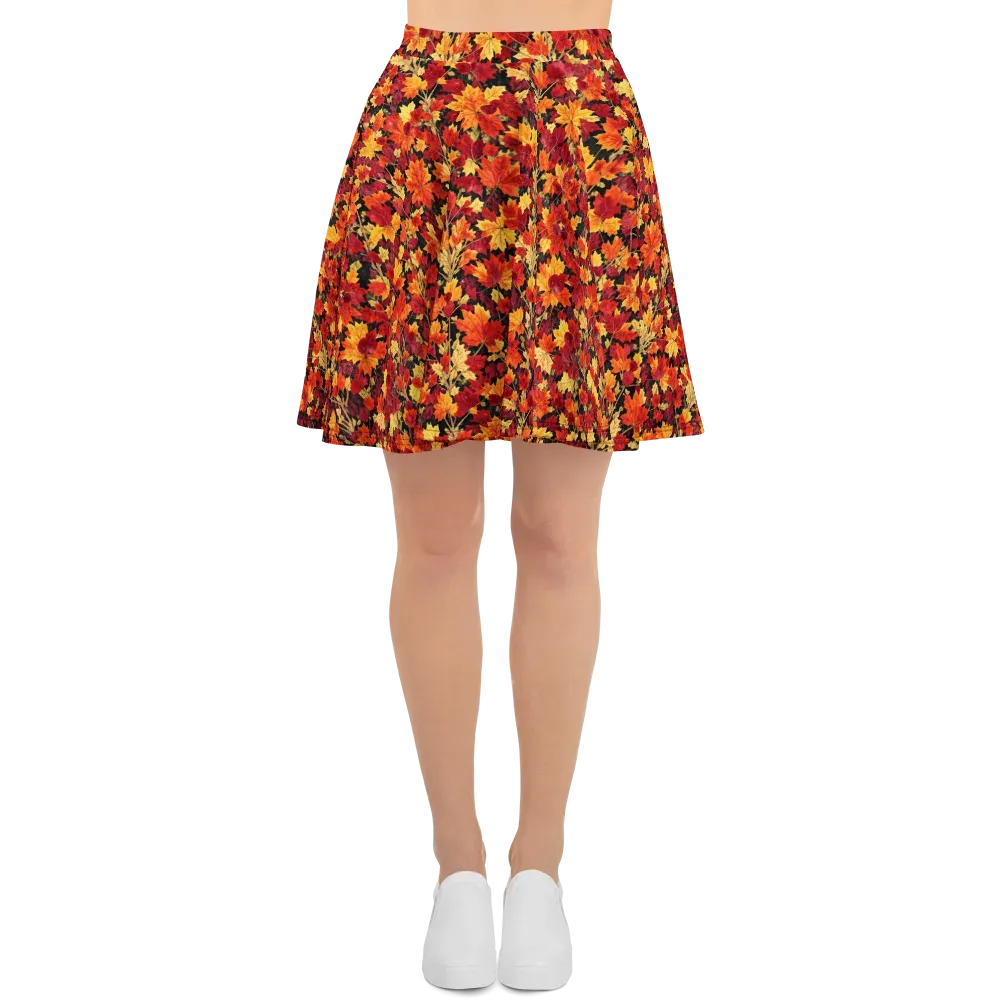 Crimson Harvest on Skater Skirt — Front