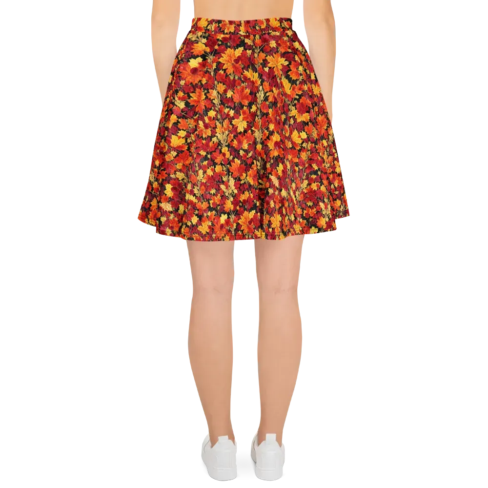 Crimson Harvest on Skater Skirt — Back