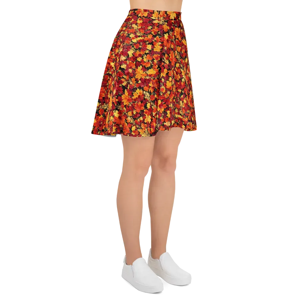 Crimson Harvest on Skater Skirt — Right