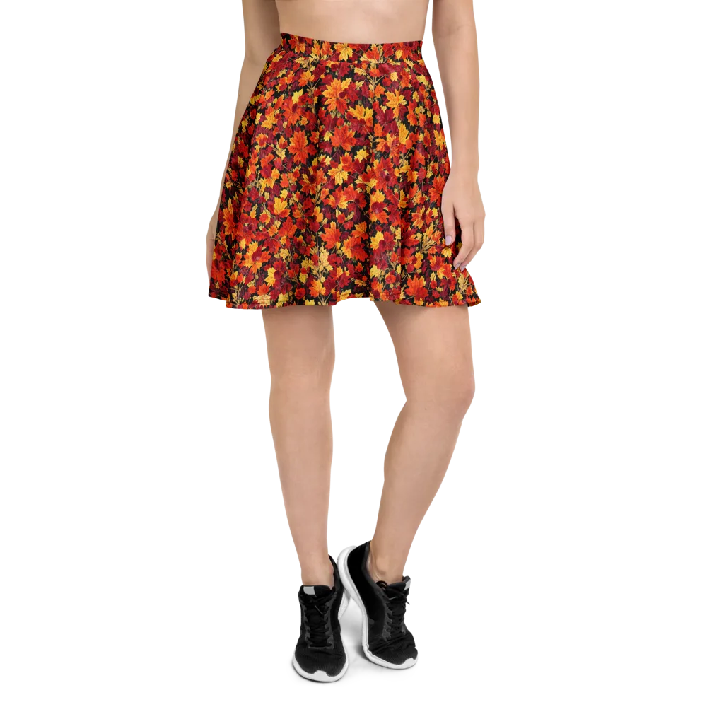 Crimson Harvest on Skater Skirt — Front