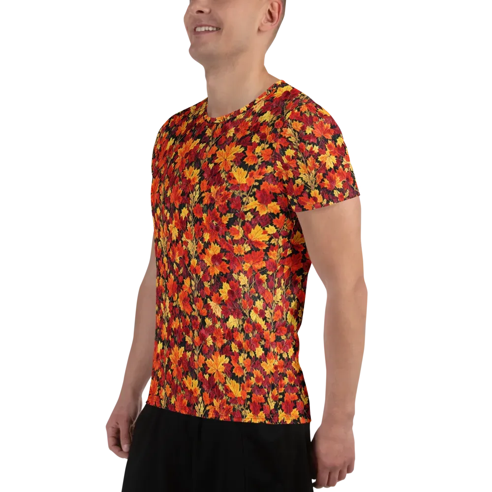 Crimson Harvest on Men's Athletic T-Shirt — Left