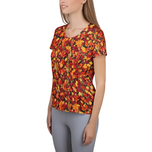 Crimson Harvest on a Women's Athletic T-Shirt